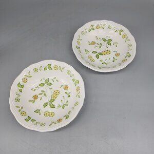 Vintage Ironstone Sears China PETIT FLORA Cereal Bowls Set 2 4309 Japan Floral